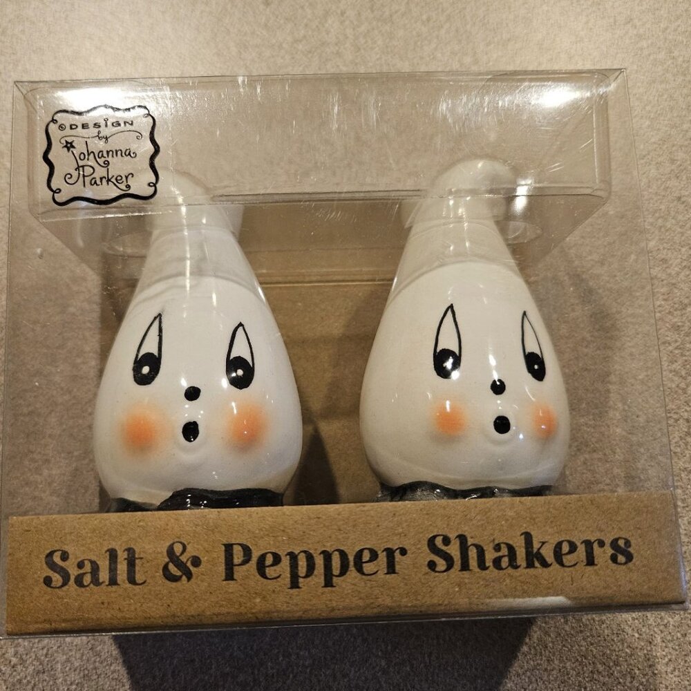 Johanna Parker Design BNIB Ghost Salt and Pepper Shakers